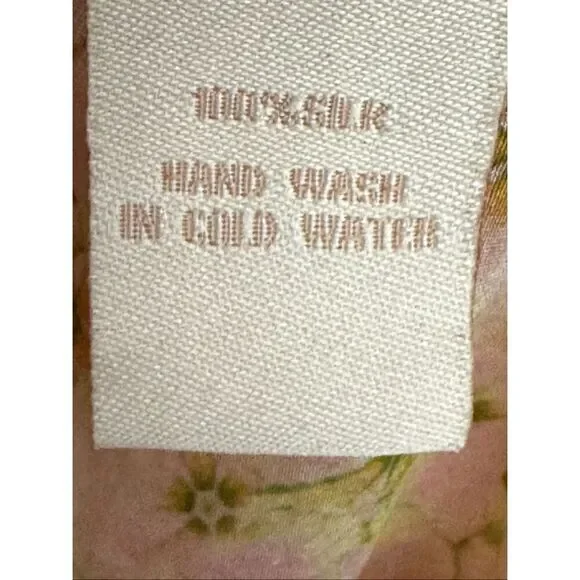 Paloma Blue Kimono Duster Cover Up Robe Maxi 100% Silk Slit Sides M/L - Picture 8 of 9